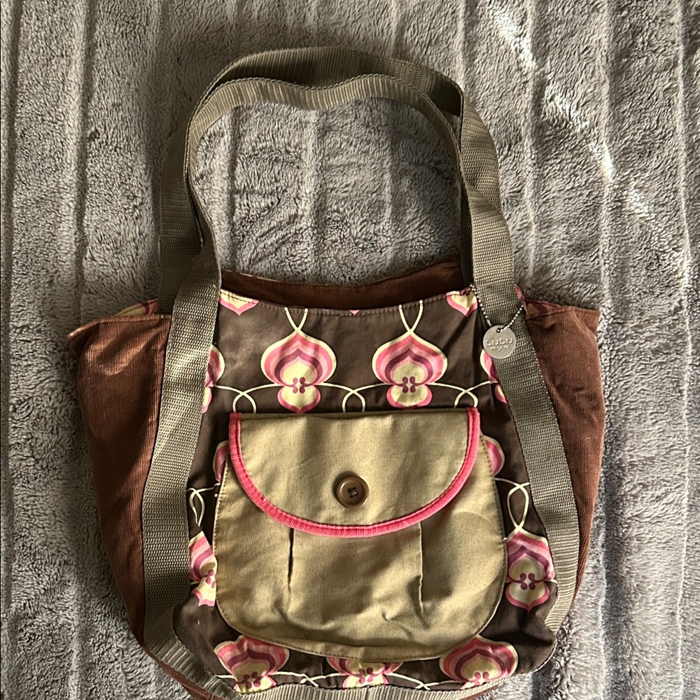 Lulu NYC Floral Patterned Tote Bag